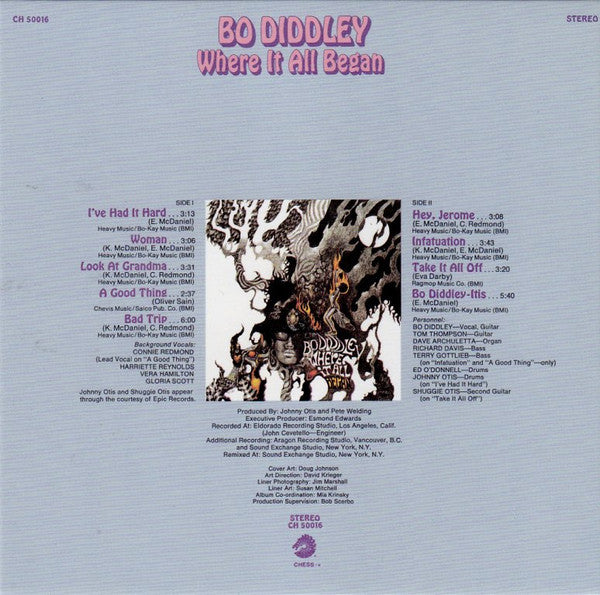 Bo Diddley - Where It All Began - Mint- LP Record 1972 Chess USA Original Vinyl & Die-cut Cover - Chicago Blues / Rhythm & Blues / Funk - Shuga Records