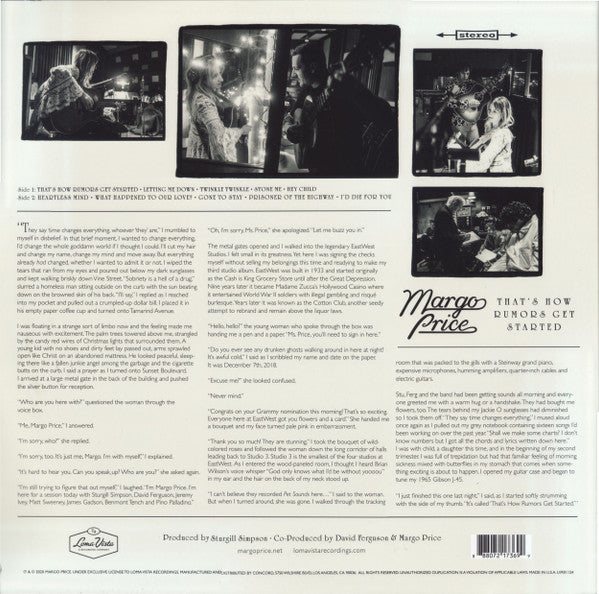 Margo Price - That's How Rumors Get Started - Mint- LP Record 2020 Loma Vista Silver & Clear Marble Vinyl & Bonus 7" - Country - Shuga Records