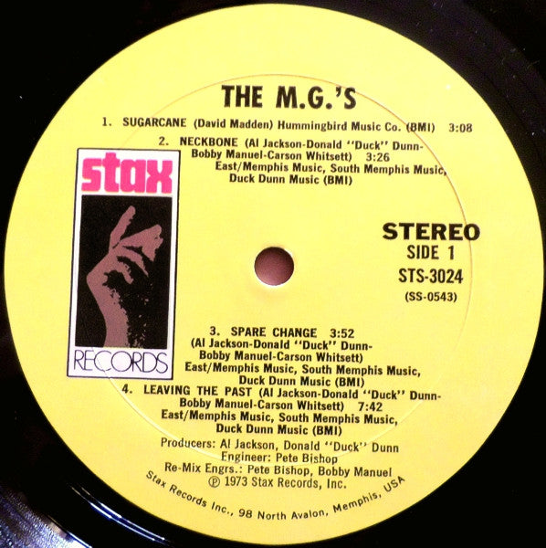 The MG's - The MG's - VG+ LP Record 1973 Stax USA Vinyl - Soul / Funk - Shuga Records