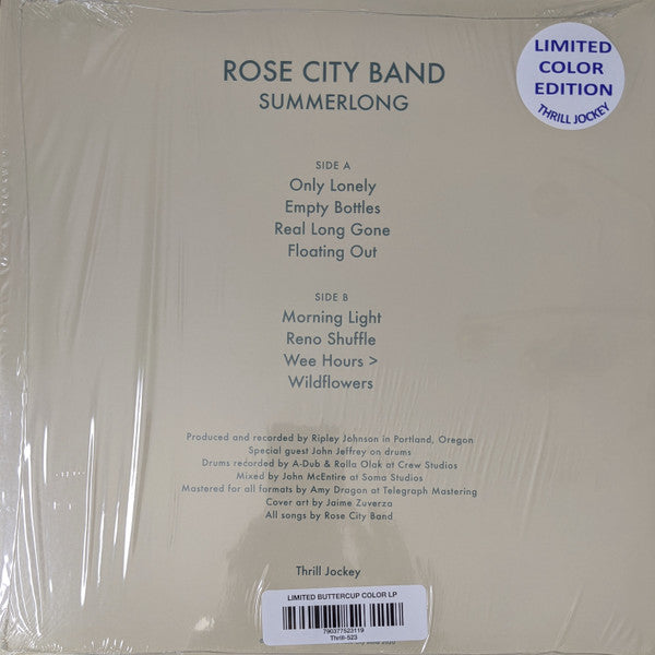 Rose City Band - Summerlong - Mint- LP Record 2020 Thrill Jockey Buttercup Yellow Vinyl - Psychedelic Rock / Country Rock - Shuga Records