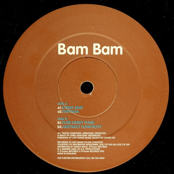 Bam Bam – Street Beat - VG+ 12" Single Record 1995 D*Fusion UK Vinyl - House / Acid House / Breaks