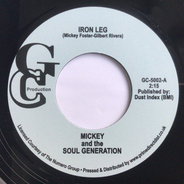 Mickey And The Soul Generation - Iron Leg (1969) - New 7" Single Record Store Day UK rime Direct GCP Vinyl - Funk - Shuga Records
