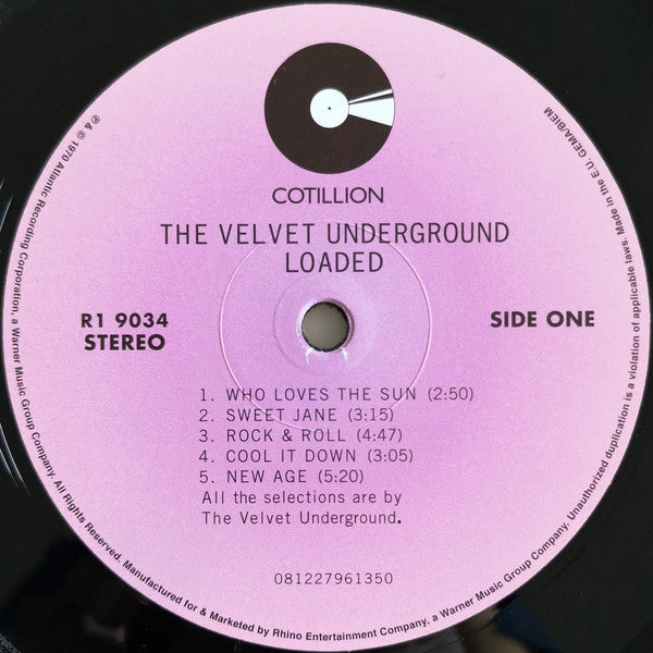 The Velvet Underground - Loaded (1970) - Mint- LP Record 2020 Cotillion Rhino USA Vinyl - Classic Rock / Garage Rock / Art Rock - Shuga Records