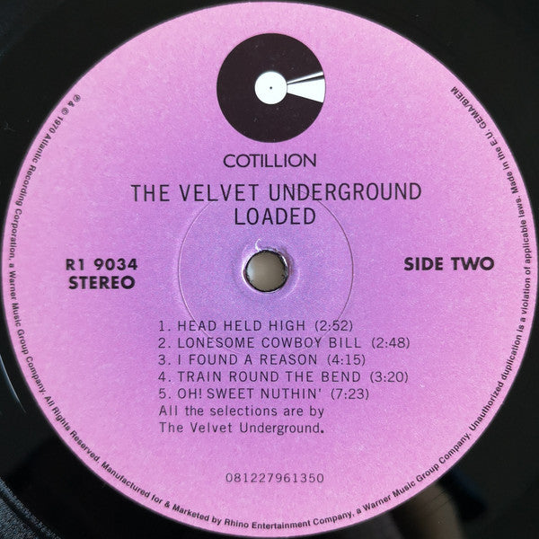 The Velvet Underground - Loaded (1970) - Mint- LP Record 2020 Cotillion Rhino USA Vinyl - Classic Rock / Garage Rock / Art Rock - Shuga Records