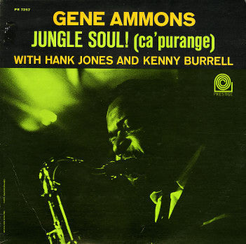 Gene Ammons - Jungle Soul! (Ca' Purange)(1963) - VG LP Record (VG- Low Grade Cover) 1968 Prestige Mono USA Vinyl - Jazz / Bossa Nova / Latin Jazz - Shuga Records