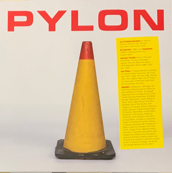 Pylon ‎– Box (Gyrate/Chomp/Razz Tape/Extra) - New 4 LP Box Set 2020 New West Yellow, Blue, Grey, Red Vinyl & Autographed 200 Page Book - Post Punk / Art Rock - Shuga Records