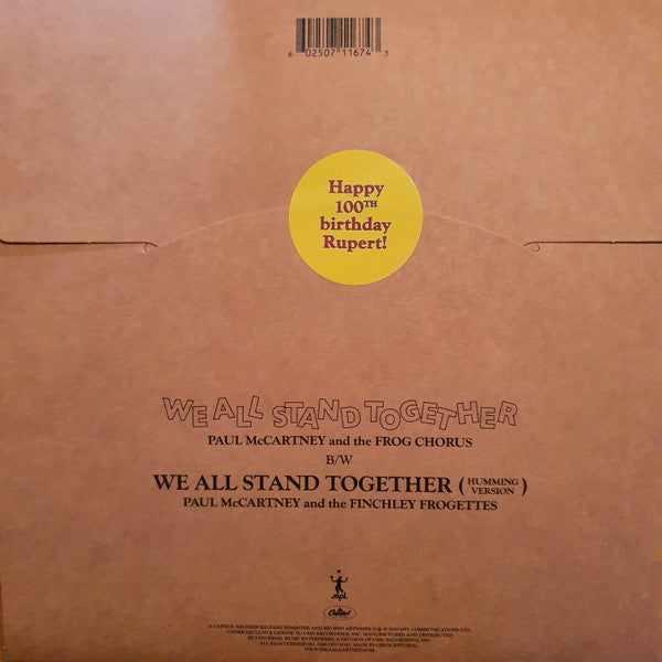 Paul McCartney And The Frog Chorus - We All Stand Together (1984) - New 7" Single Record 2020 Capitol MPL Shaped Picture Disc Vinyl - Pop Rock / Theme / Novelty - Shuga Records
