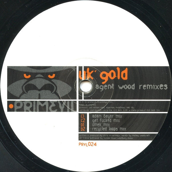 UK Gold - Agent Wood Remixes (Adam Beyer/Ben Long/Umek/Get Fucked/The Cause/Recycled Loops) - New 2x 12" Single Record 2001 Primevil UK Vinyl - Techno / Electronic - Shuga Records