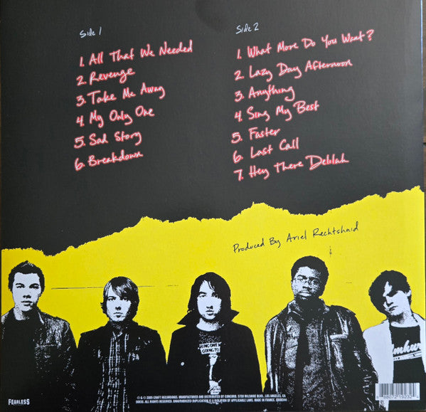 Plain White T's - All That We Needed (2005) - Mint- LP 2020 Fearless USA Red Vinyl - Power Pop / Pop Punk - Shuga Records