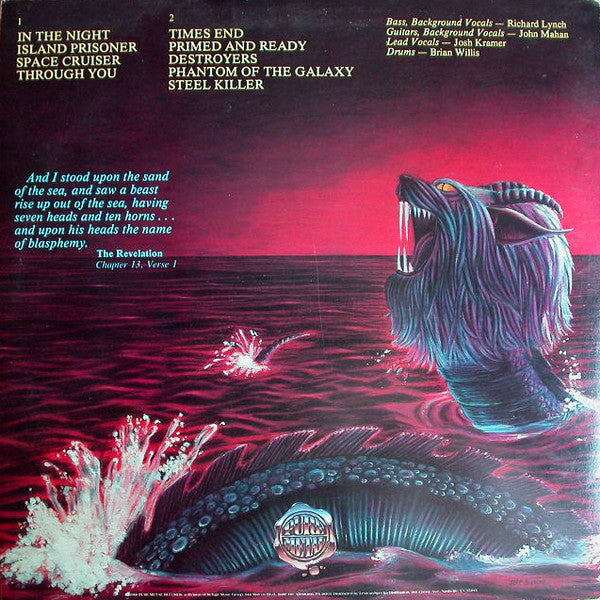 Saint – Time's End - VG+ LP Record 1986 Pure Metal USA Vinyl & Insert - Heavy Metal - Shuga Records
