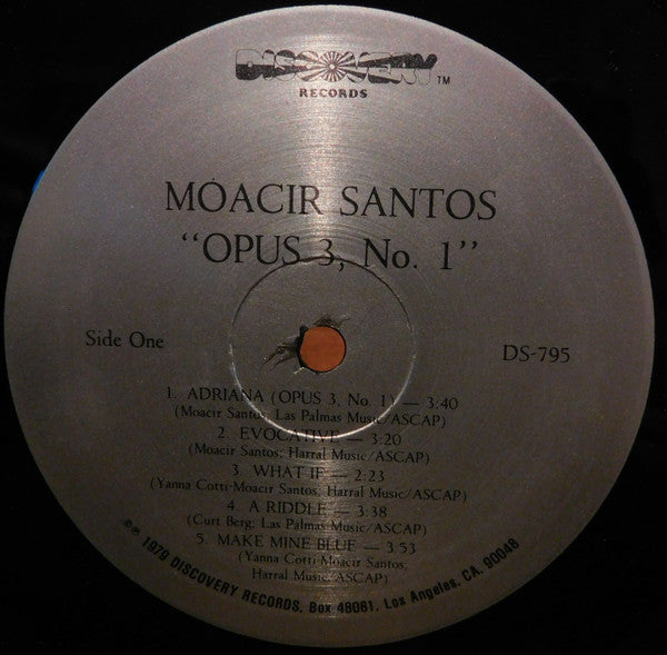 Moacir Santos - Opus 3 No. 1 - LP Record 1979 Discovery USA Original Vinyl - Jazz / Latin Jazz - Shuga Records