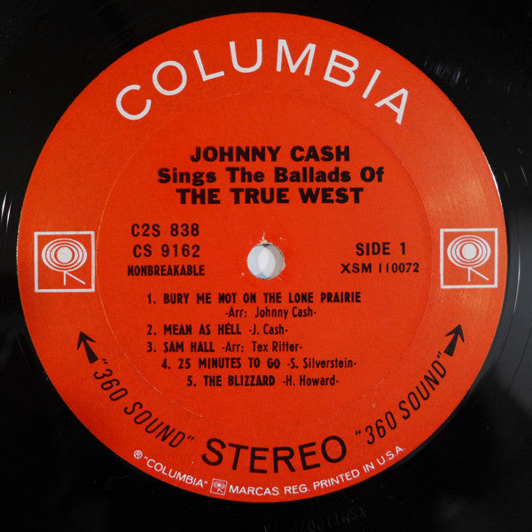 Johnny Cash - Sings The Ballads Of The True West - VG+ 2 LP Record 1965 Columbia USA Original Vinyl - Country - Shuga Records