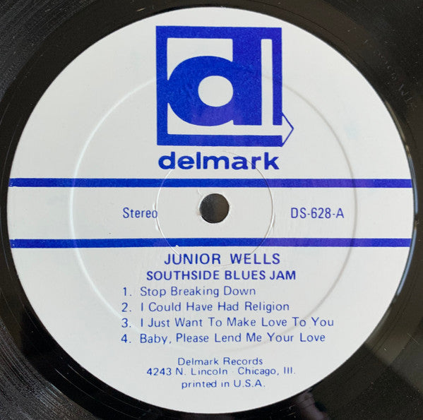 Junior Wells - Southside Blues Jam (1970) - VG (VG- cover) LP Record 1974 Delmark USA Vinyl - Chicago Blues - Shuga Records