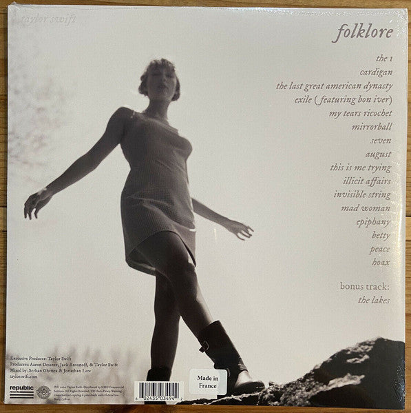 Taylor Swift – Folklore - New 2 LP Record 2020 Republic Running Like Water Silver Vinyl - Indie Rock / Indie Pop - Shuga Records