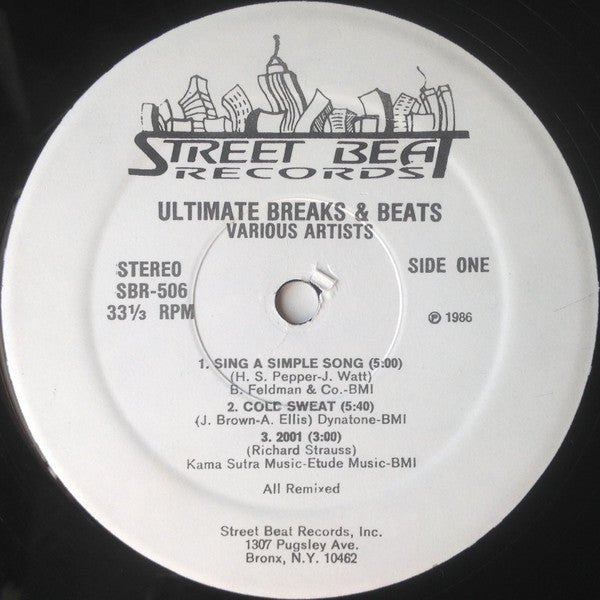 Various - Ultimate Breaks & Beats - VG+ LP Record 1986 Street Beat USA Vinyl - Disco / Funk / Jazz-Funk - Shuga Records