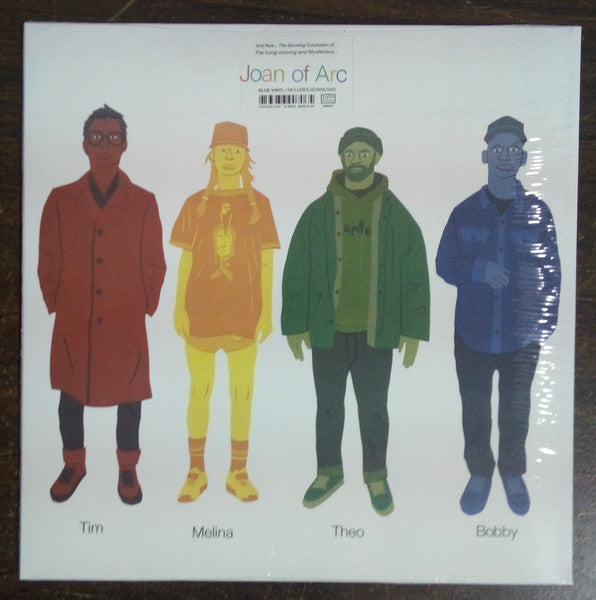 Joan of Arc – Tim Melina Theo Bobby - Mint- LP Record 2020 Joyful Noise Blue Vinyl & Download - Indie Rock / Experimental - Shuga Records