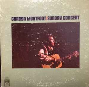 Gordon Lightfoot - Sunday Concert - VG+ LP Record 1969 United Artists Canada Vinyl - Folk Rock - Shuga Records