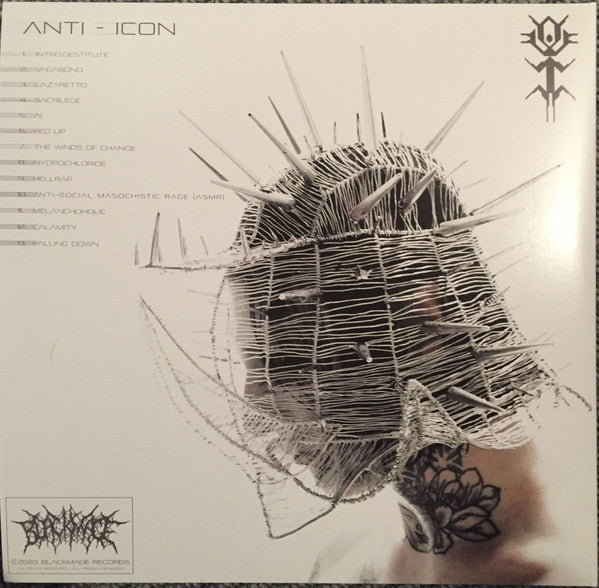 GhosteMane - ANTI-ICON - Mint- LP Record 2020 Blackmage Translucent Black Ice Vinyl - Hardcore Hip Hop / Trap / Alternative Rock - Shuga Records