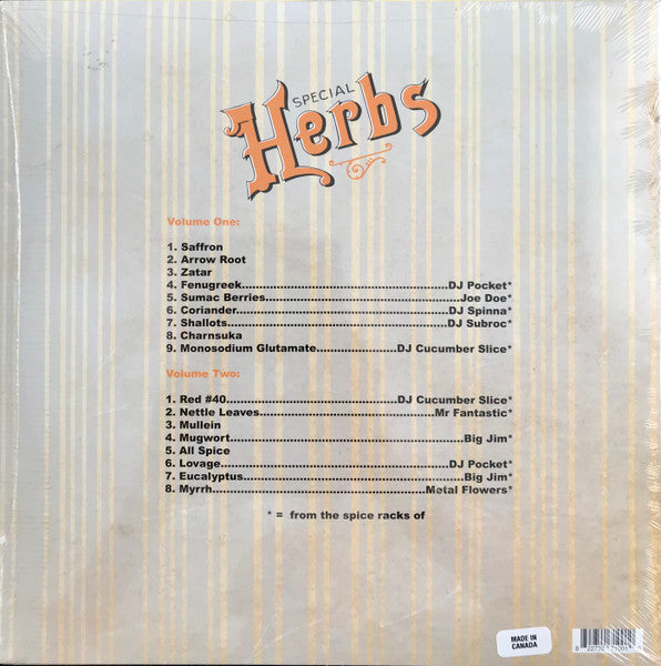 Metal Fingers (MF Doom) - Special Herbs Vols 1&2 (2002) - VG 2 LP Record 2020 Nature Sounds Metal Face USA Vinyl - Hip Hop / Instrumental - Shuga Records