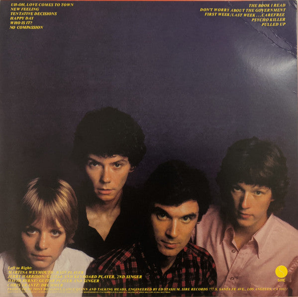 Talking Heads – Talking Heads: 77 (1977) - Mint- LP Record 2020 Sire Vinyl - New Wave / Pop Rock