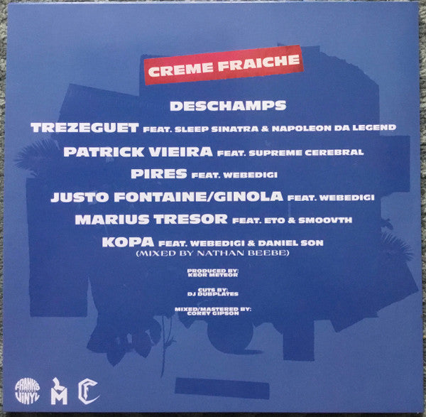 Cousin Feo x Keor Meteor - Creme Fraiche - New LP Record 2020 Frank's Italy Red Vinyl - Hip Hop - Shuga Records