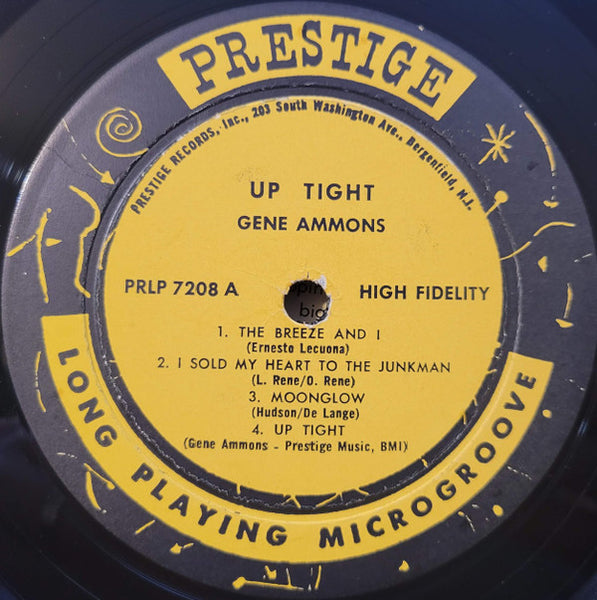 Gene Ammons ‎– Up Tight! - VG- (low grade) LP Record 1962 Mono Original USA Vinyl - Jazz / Jazz-Funk - Shuga Records