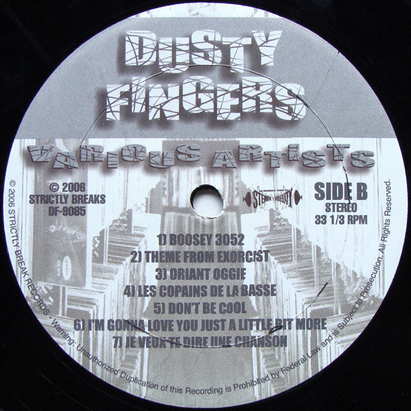 Various - Dusty Fingers Volume Fifteen - Mint- LP Record 2006 Strictly Breaks USA RARE Vinyl - Funk / Breaks / Psychedelic / Abstract