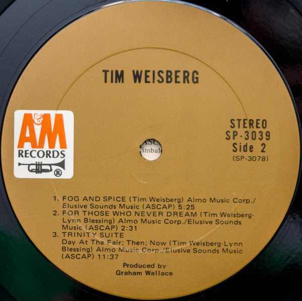 Tim Weisberg - Tim Weisberg - VG+ LP Record 1971 A&M USA Original Vinyl - Jazz Fusion / Jazz-Funk - Shuga Records