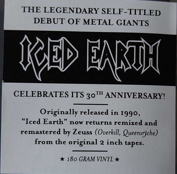 Iced Earth - Iced Earth (1990) - Mint- LP Record 2020 Century Media 180 gram Vinyl & Insert - Power Metal / Heavy Metal - Shuga Records