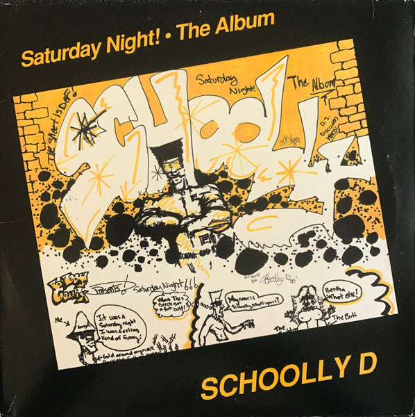 Schoolly D - Saturday Night! The Album (1986) - VG LP Record 1987 Jive USA Vinyl - Hip Hop / Gangsta - Shuga Records