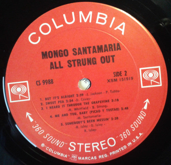 Mongo Santamaria - All Strung Out - VG+ LP Record 1970 Columbia USA Vinyl - Funk / Soul / Latin / Jazz-Funk - Shuga Records