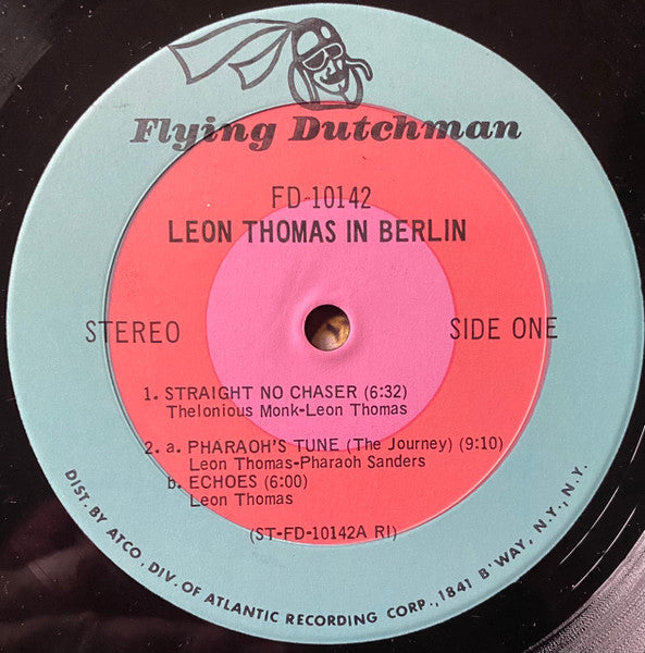 Leon Thomas With Oliver Nelson - In Berlin - VG (VG- cover) LP Record 1971 Flying Dutchman USA Vinyl - Afro-Cuban Jazz / Modal / Soul-Jazz - Shuga Records