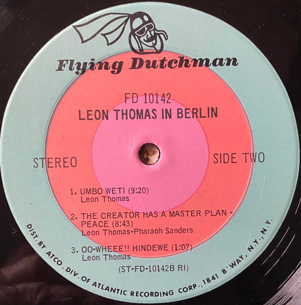 Leon Thomas With Oliver Nelson - In Berlin - VG (VG- cover) LP Record 1971 Flying Dutchman USA Vinyl - Afro-Cuban Jazz / Modal / Soul-Jazz - Shuga Records