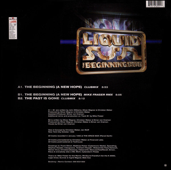 Liquid Sun - The Beginning (A New Hope) - VG+ 12" Single Record 1999 Logic Vinyl - Trance - Shuga Records