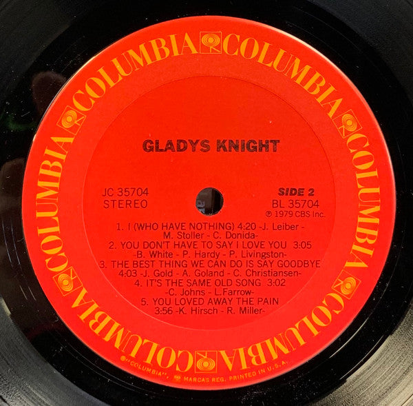 Gladys Knight - Gladys Knight - Mint- LP Record 1979 Columbia USA Original Rare Vinyl - Soul / Disco - Shuga Records