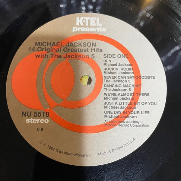 Michael Jackson With The Jackson 5 - 14 Greatest Hits With The Jackson 5 - VG+ LP Record 1984 K-Tel USA Vinyl - Pop / Soul / Funk - Shuga Records