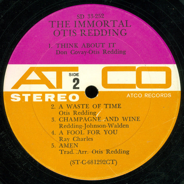 Otis Redding - The Immortal Otis Redding - VG+ (VG Cover) LP Record 1968 ATCO USA Original Vinyl - Soul / Funk - Shuga Records