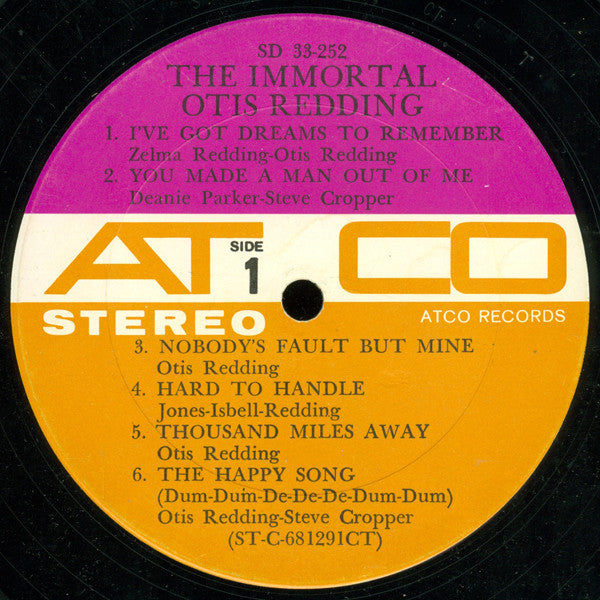 Otis Redding - The Immortal Otis Redding - VG+ (VG Cover) LP Record 1968 ATCO USA Original Vinyl - Soul / Funk - Shuga Records