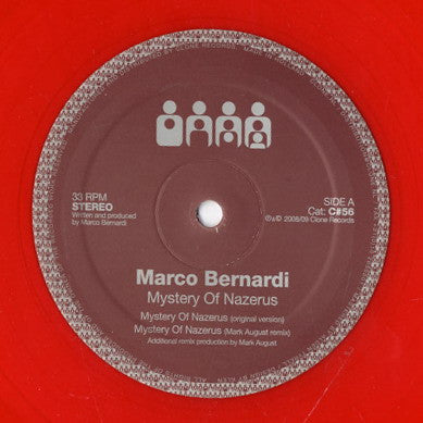 Marco Bernardi - Mystery Of Nazerus - Mint- 12" Single Record 2009 Clone Netherlands Red Translucent Vinyl - House / Tech House - Shuga Records