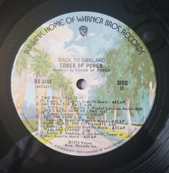 Tower Of Power - Back To Oakland - VG+ LP Record 1974 Warner USA Original Vinyl - Funk / Soul / Jazz-Funk - Shuga Records