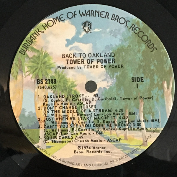 Tower Of Power - Back To Oakland - VG+ LP Record 1974 Warner USA Original Vinyl - Funk / Soul / Jazz-Funk - Shuga Records