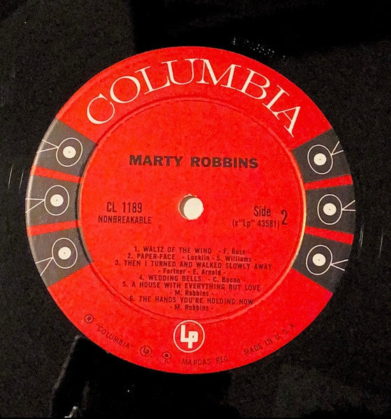 Marty Robbins - Marty Robbins - VG LP Record 1958 Columbia USA Vinyl - Country / Western Swing