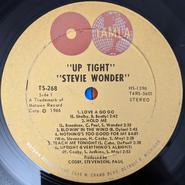 Stevie Wonder – Up-Tight - VG+ (VG cover) LP Record 1966 Tamla Stereo Vinyl - Soul - Shuga Records