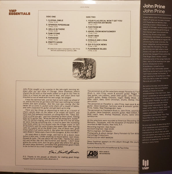 John Prine – John Prine (1971) - New LP Record 2021 Atlantic Vinyl Me Please Club Edition 180 gram Orange Marble Vinyl - Folk / Bluegrass / Country Rock - Shuga Records