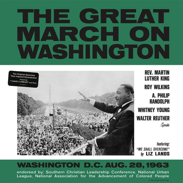 Various ‎– The Great March On Washington (1963) - New LP Record 2021 Motown GORDY USA Vinyl - Spoken Word / Speech / Political - Shuga Records