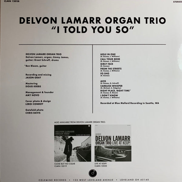 Delvon Lamarr Organ Trio - I Told You So - Mint- LP Record 2021 Colemine USA Pink Vinyl - Funk / Jazz - Shuga Records
