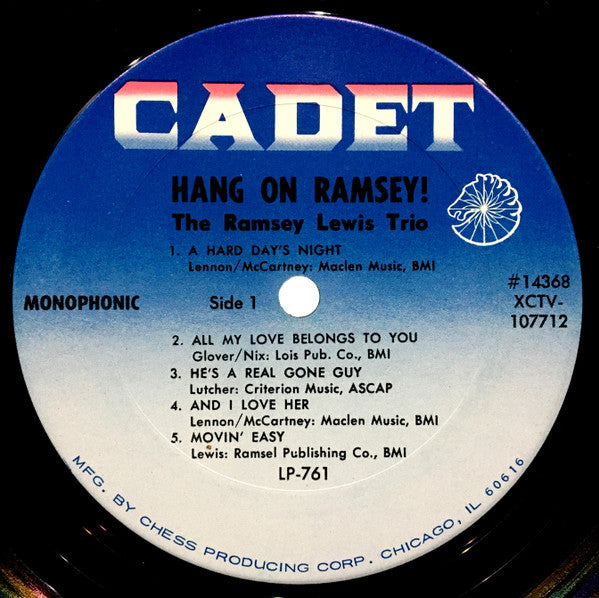 The Ramsey Lewis Trio - Hang On Ramsey! - VG+ LP Record 1965 Cadet USA Original Vinyl - Jazz / Soul-Jazz - Shuga Records