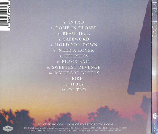 Rhye - Home - New CD Loma Vista 2021 USA Digisleeve Album - Booklet - Soul / R&B / Downtempo - Shuga Records