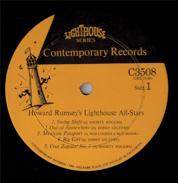 Howard Rumsey's Lighthouse All-Stars - Volume Three - VG LP Record 1956 Contemporary USA Mono Vinyl - Jazz / Cool Jazz - Shuga Records