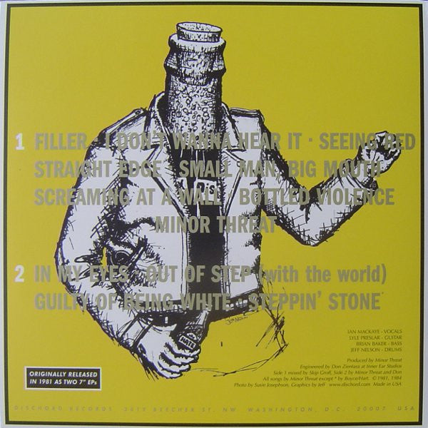 Minor Threat - Minor Threat (1983) - Mint- LP Record 2008 Dischord USA Vinyl, Poster & Yellow Cover - Rock / Hardcore / Punk - Shuga Records